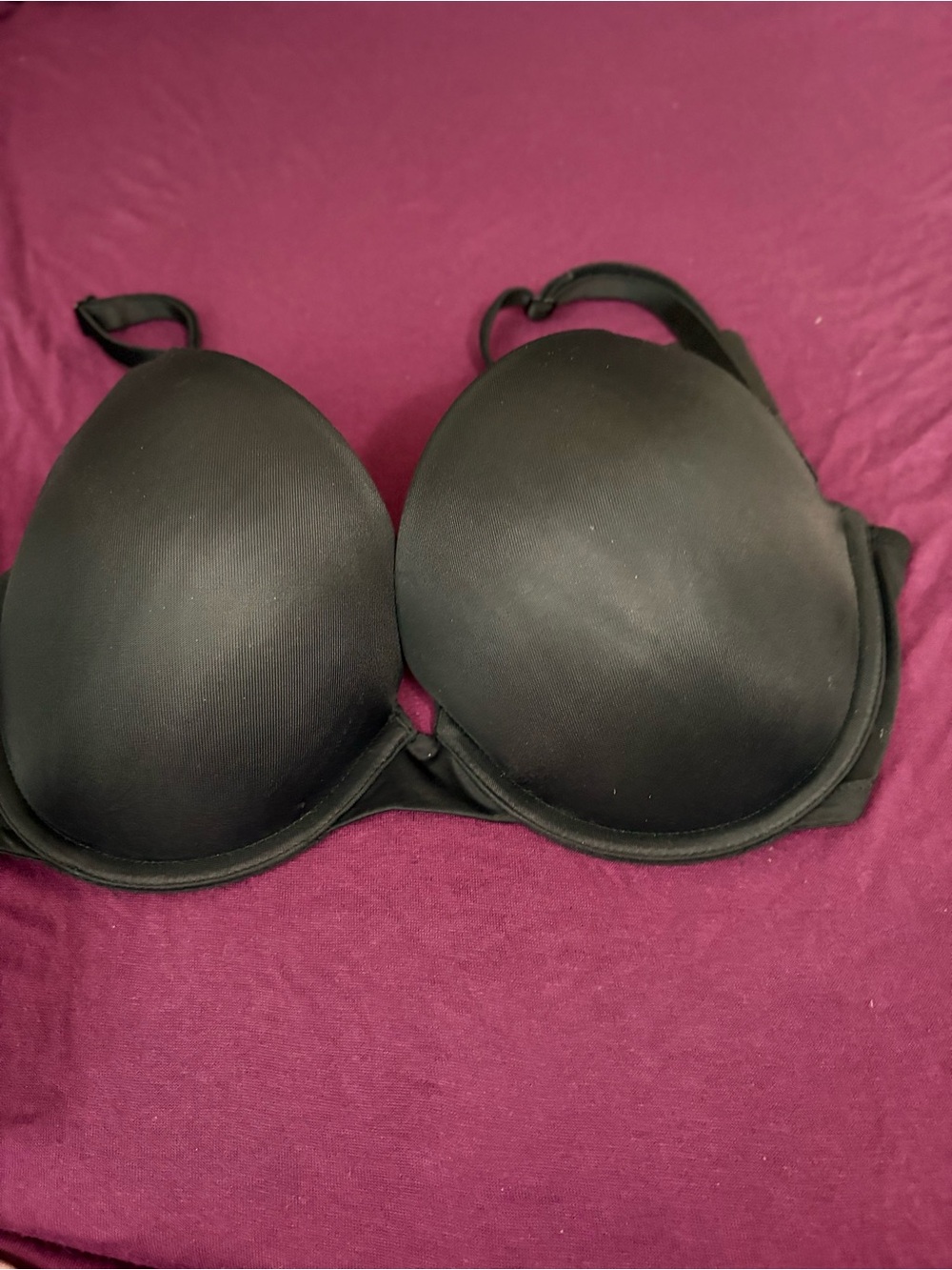 Victoria’s Secret PINK Black Push-Up Bra 32DD / E70 Pink Lining